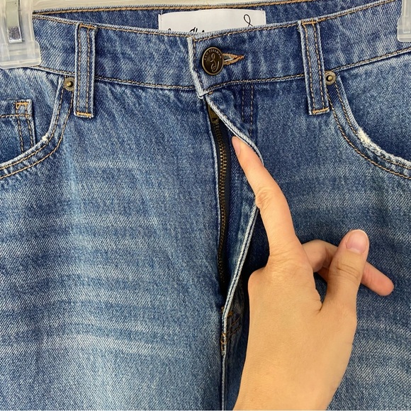 Sam Edelman Yaro High Rise Pinch Waist Jeans Skyline Womens 30 Distressed 90s - Picture 6 of 15